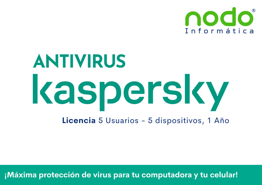Antivirus Kaspersky  - 5 Dispositivos, 1 Año